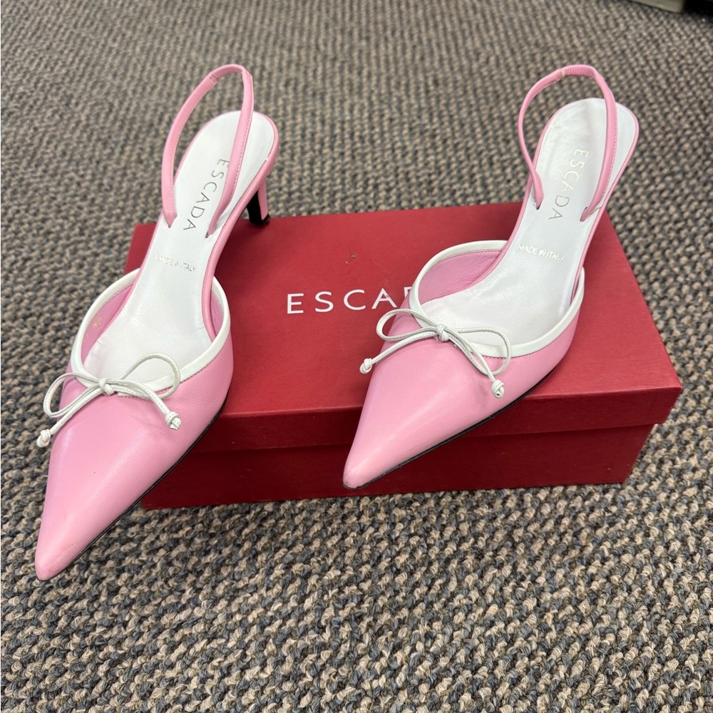 Escada Pink and White Women's Shoes